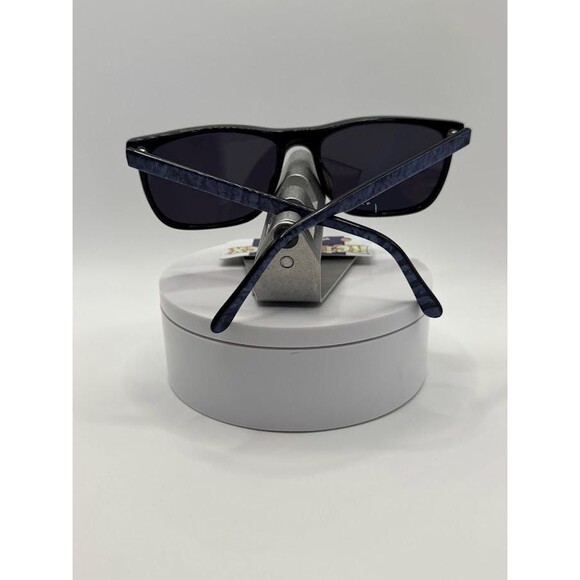 NEW Vintage Sunglasses | Non RX | Browline Rectangle Style | Black & Blue | #838 - Picture 7 of 10